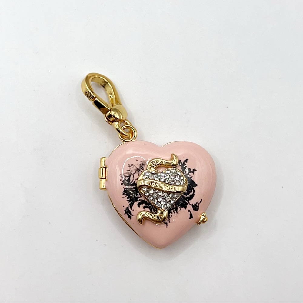 Juicy Couture pink heart locket charm